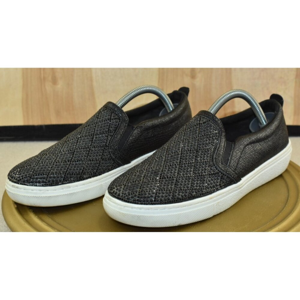 Skechers Goldie Diamond Darling Women's Shoes Size 6.5 Black Slip on Sneakers